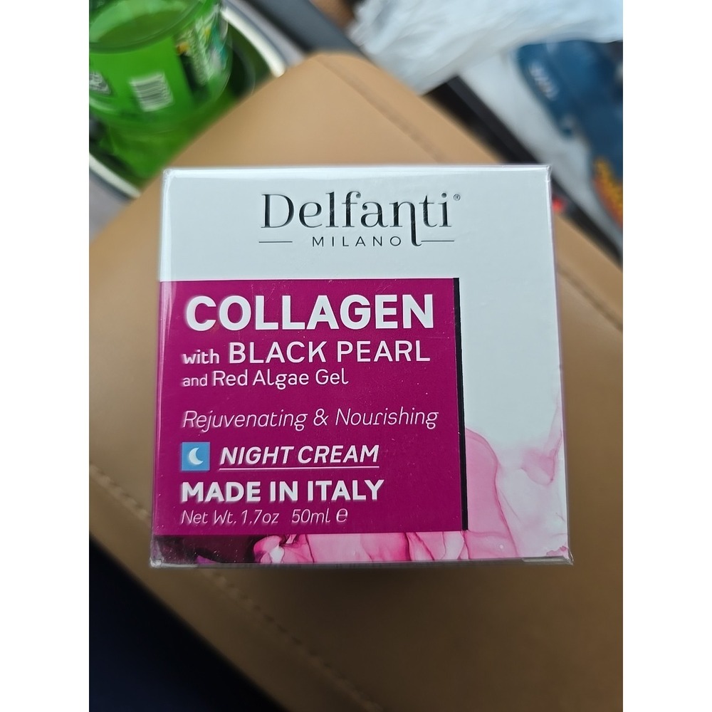 Delfanti Collagen Black Pearl with Red Algae Gel NIGHT CREAM Exp/2027‎